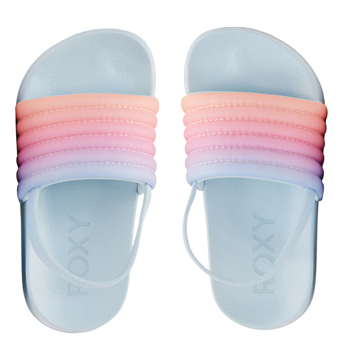 【OUTLET】Roxy TW SLIPPY RIBBED キッズ 子供用 ビーチサンダル グラデーション