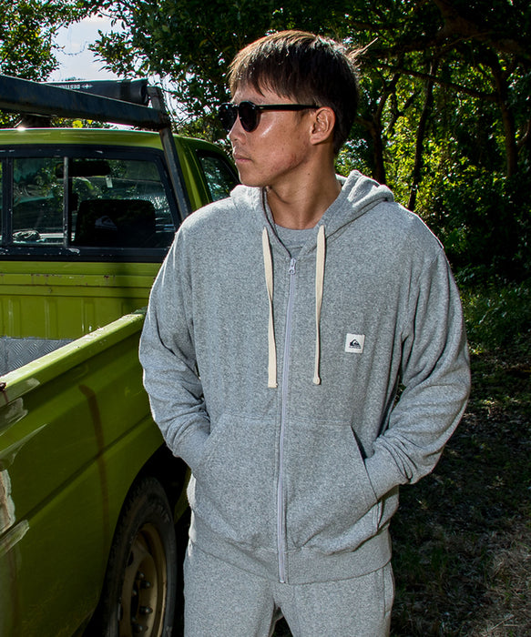 QUIKSILVER メンズ PG PILE WASH ZIP HOODIE 長袖パーカー パイル地 レギュラーフィット【2026年春夏モデル】
