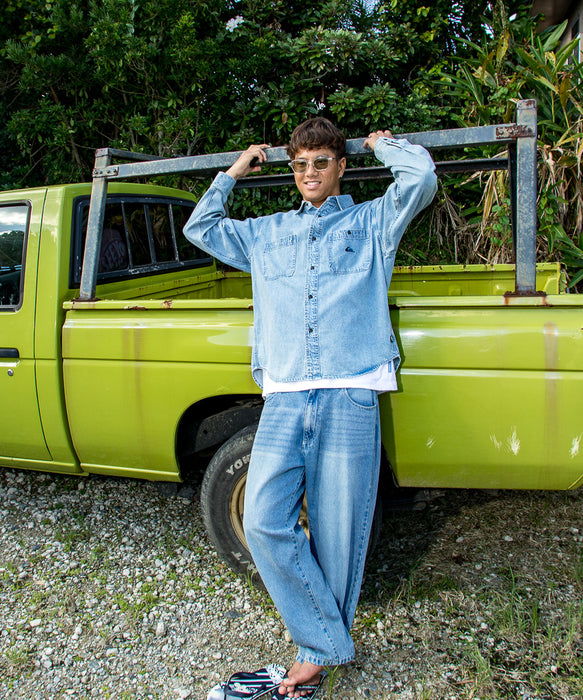QUIKSILVER メンズ DENIM WASH SH 長袖デニムシャツ ルーズフィット 【2026年春夏モデル】