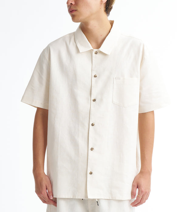 Luca Rona ホワイト 半袖シャツ RVCA メンズ TOKYO VACANCY SHIRT 半袖シャツ 【2026年春夏モデル】