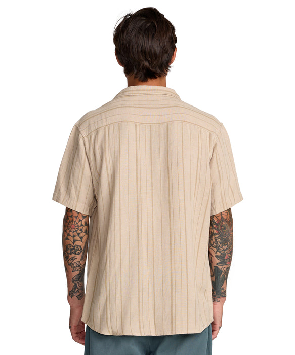 RVCA メンズ EXOTICA STRIPE SS 半袖シャツ 【2026年春夏モデル】