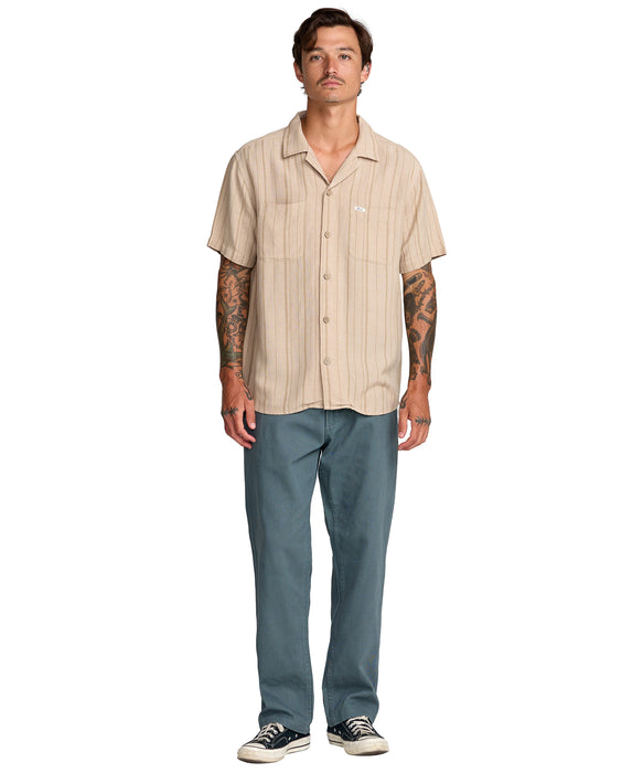 RVCA メンズ EXOTICA STRIPE SS 半袖シャツ 【2026年春夏モデル】