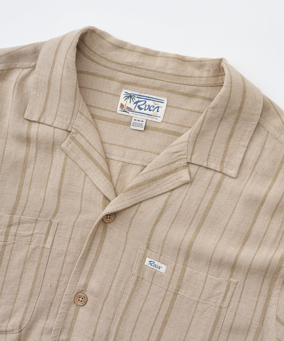 RVCA メンズ EXOTICA STRIPE SS 半袖シャツ 【2026年春夏モデル】