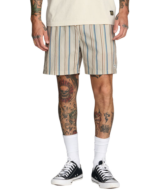 RVCA メンズ EXOTICA SEERSUCKER ELASTIC 17 ボードショーツ 【2026年