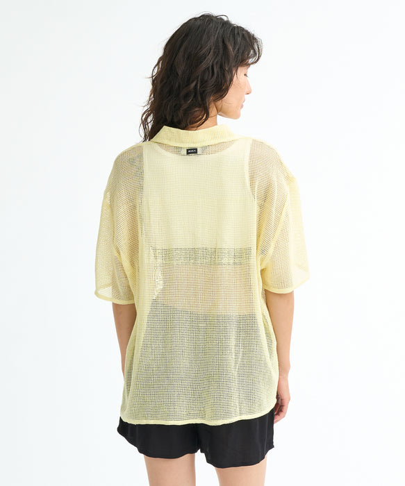 【直営店限定】RVCA ウィメンズ SABRA BUTTON UP 半袖シャツ 【2026年春夏モデル】