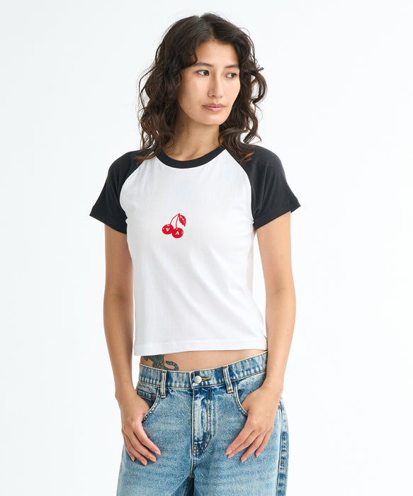 RVCA ウィメンズ ROAM RAGLAN CROPPED SS BABY TEE Tシャツ 【2026年春夏モデル】
