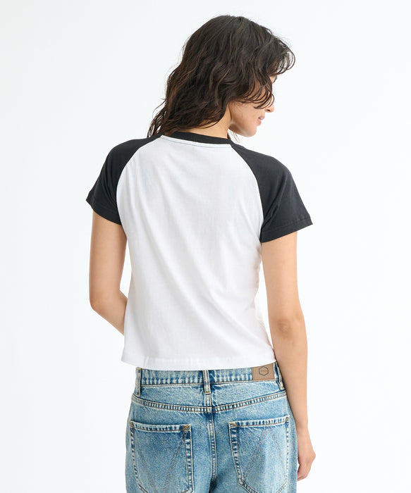 RVCA ウィメンズ ROAM RAGLAN CROPPED SS BABY TEE Tシャツ 【2026年春夏モデル】