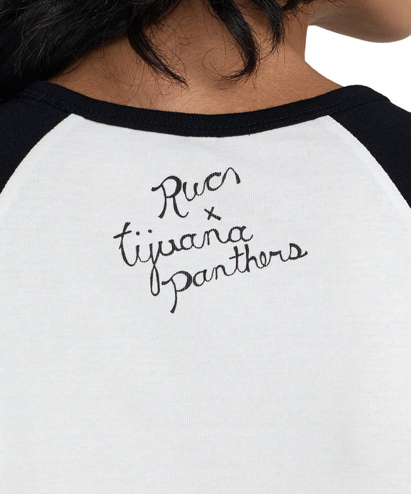 【直営店限定】RVCA ウィメンズ TIJUANA PANTHERS RAGLAN Tシャツ 【2026年春夏モデル】