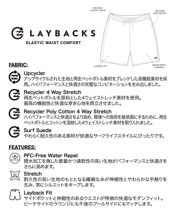 BILLABONG メンズ EVERY OTHER DAY WWLAYBACKS ボードショーツ【16インチ】 【2026年春夏モデル】