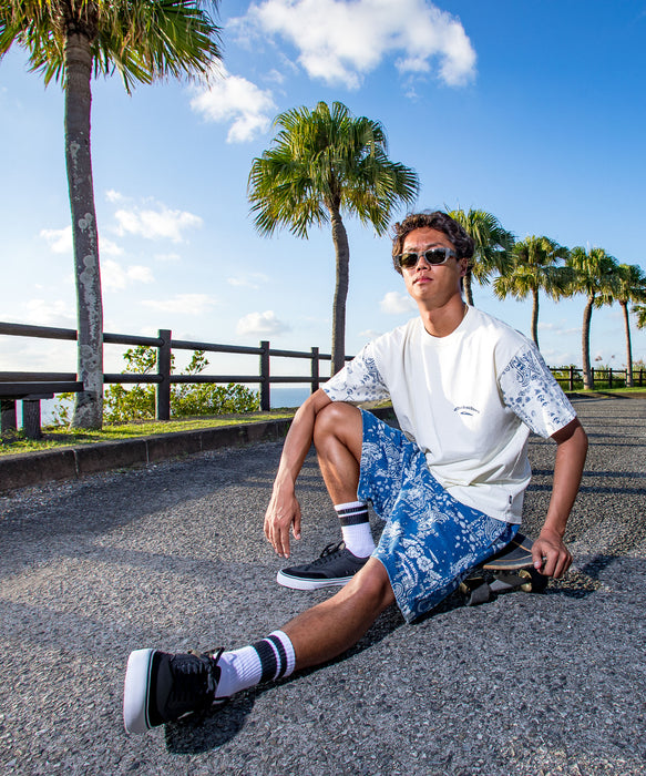 QUIKSILVER メンズ/ユニセックス MERCURY PAISLEY SLEEVE ST 半袖Tシャツ ペイズリー柄 ルーズフィット<MERCURY COLLECTION>【2026年夏モデル】