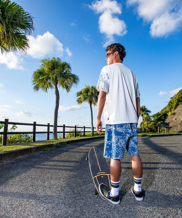 QUIKSILVER メンズ/ユニセックス MERCURY PAISLEY SLEEVE ST 半袖Tシャツ ペイズリー柄 ルーズフィット<MERCURY COLLECTION>【2026年夏モデル】