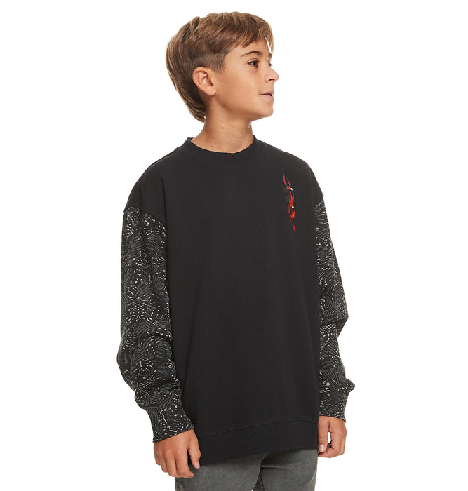 【OUTLET】Quiksilver RADICAL TIMES CREW YOUTH キッズ スウェット プルオーバー