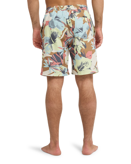 QUIKSILVER メンズ EVERYDAY PRINTED VOLLEY 19 ジャムボードショーツ 19インチ インナーショーツ付き (ウエストゴムタイプ) ノンストレッチ・撥水加工 【2026年春夏モデル】