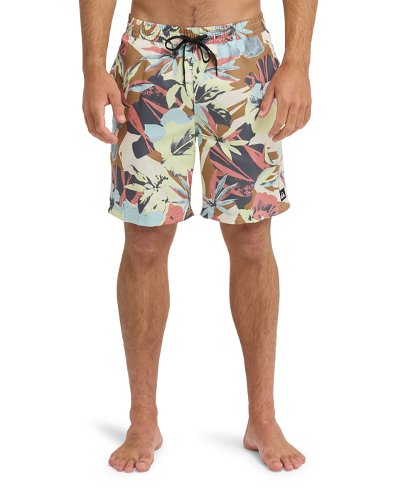 QUIKSILVER メンズ EVERYDAY PRINTED VOLLEY 19 ジャムボードショーツ 19インチ インナーショーツ付き (ウエストゴムタイプ) ノンストレッチ・撥水加工 【2026年春夏モデル】