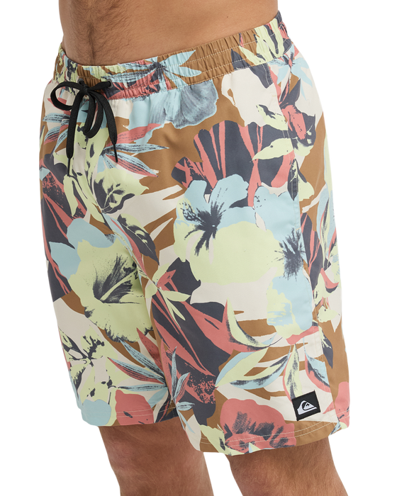 QUIKSILVER メンズ EVERYDAY PRINTED VOLLEY 19 ジャムボードショーツ 19インチ インナーショーツ付き (ウエストゴムタイプ) ノンストレッチ・撥水加工 【2026年春夏モデル】