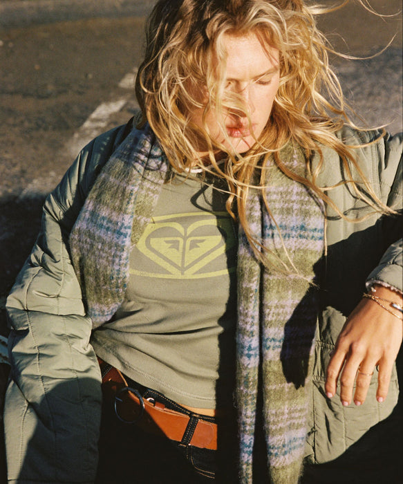 ROXY CANDIED COASTLINE LONG SLEEVE オーバルロゴボートネックカットソー 【2026年秋冬モデル】