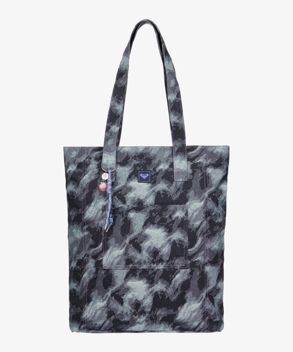 【オンラインストア・直営店限定】ROXY BECAUSE THE NIGHT TOTE ジャカードデニムトートバッグ 【2026年秋冬モデル】