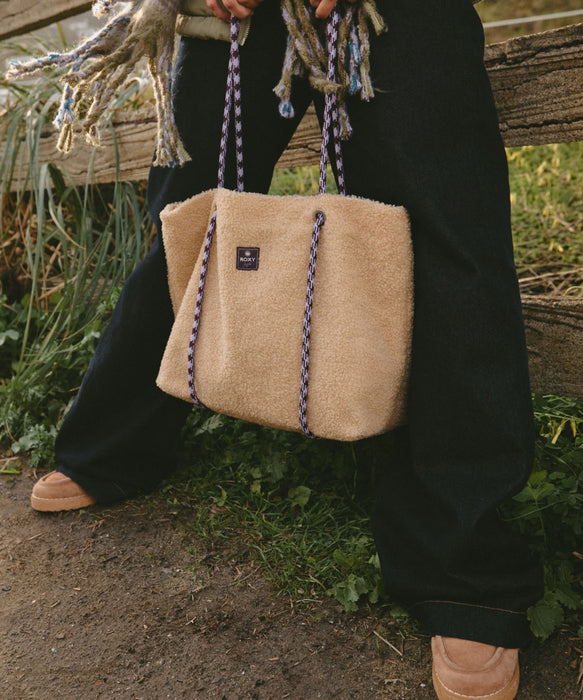 【オンラインストア・直営店限定】ROXY ELECTRIC FLOW SHERPA TOTE シープボアトートバッグ 【2026年秋冬モデル】