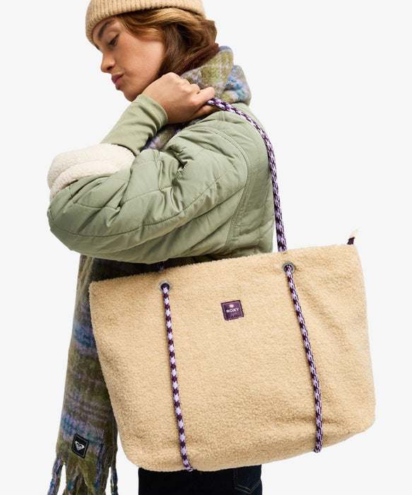 【オンラインストア・直営店限定】ROXY ELECTRIC FLOW SHERPA TOTE シープボアトートバッグ 【2026年秋冬モデル】