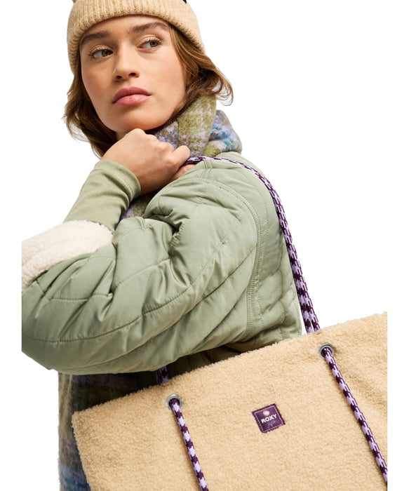 【オンラインストア・直営店限定】ROXY ELECTRIC FLOW SHERPA TOTE シープボアトートバッグ 【2026年秋冬モデル】