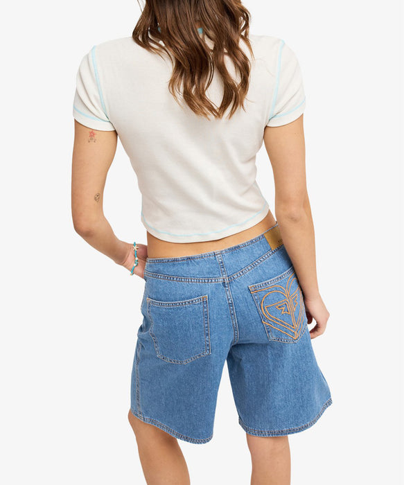 ROXY ウィメンズ COOL GIRL LONGLINE DENIM SHORT デニムパンツ 【2026 ROXY ウィメンズ COOL GIRL LONGLINE DENIM SHORT デニムパンツ 【2026