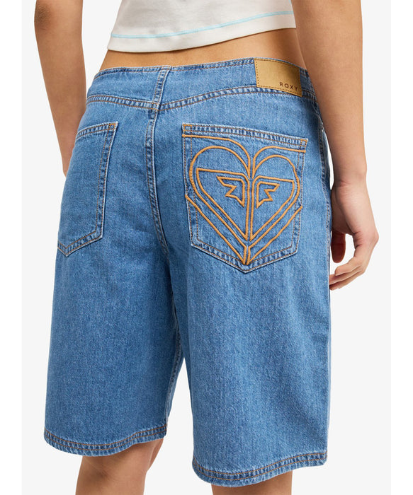 ROXY ウィメンズ COOL GIRL LONGLINE DENIM SHORT デニムパンツ 【2026