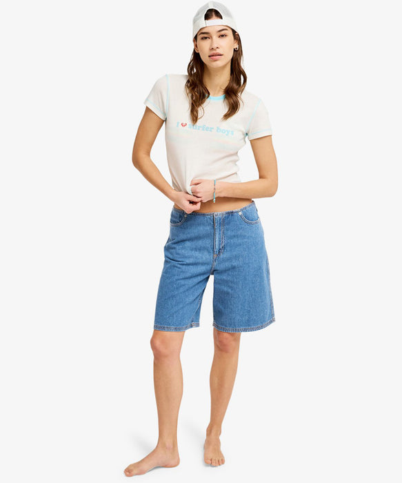 ROXY ウィメンズ COOL GIRL LONGLINE DENIM SHORT デニムパンツ 【2026