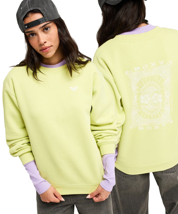 【網路商店・直營店限定】ROXY SURF STOKED CREW BRUSHED VINT 刷毛長袖大學T 【2026年秋冬款】