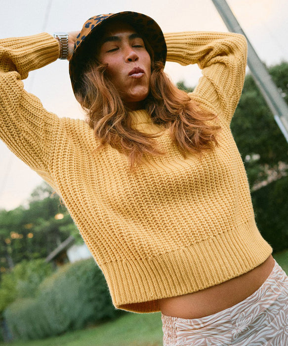 Roxy COMING HOME SWEATER ウィメンズ クルーネックセーター ドロップショルダー <2025FW HEART WAVE>  <25FWグローバル展開アイテム>