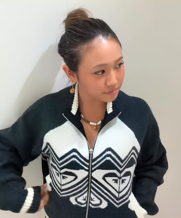 ROXY フルジップセーター ハイネック
