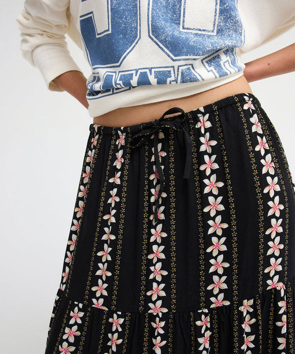 【オンラインストア・直営店限定】ROXY SWEETWATER CREPE MAXI SKIRT 花柄マキシスカート 【2026年秋冬モデル】