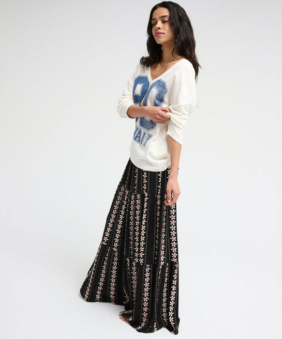 【オンラインストア・直営店限定】ROXY SWEETWATER CREPE MAXI SKIRT 花柄マキシスカート 【2026年秋冬モデル】