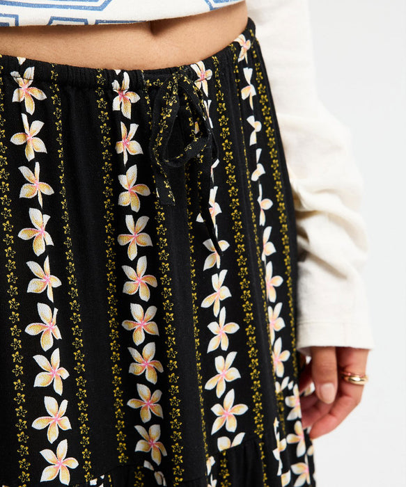 オンラインストア・直営店限定】ROXY SWEETWATER CREPE MAXI SKIRT 花
