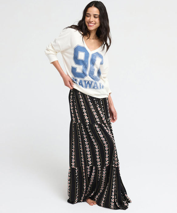 【オンラインストア・直営店限定】ROXY SWEETWATER CREPE MAXI SKIRT 花柄マキシスカート 【2026年秋冬モデル】