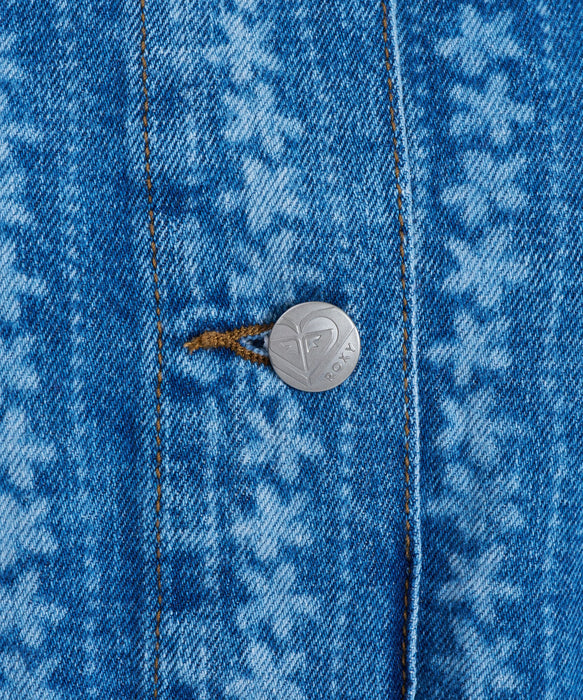 ROXY KICK BACK WASH DENIM 花柄デニムシャツ 長袖 【2026年秋冬モデル】