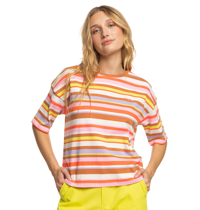 【OUTLET】【ROXY x KATE BOSWORTH】Roxy SURF.KIND.KATE. STRIPE TEE Tシャツ