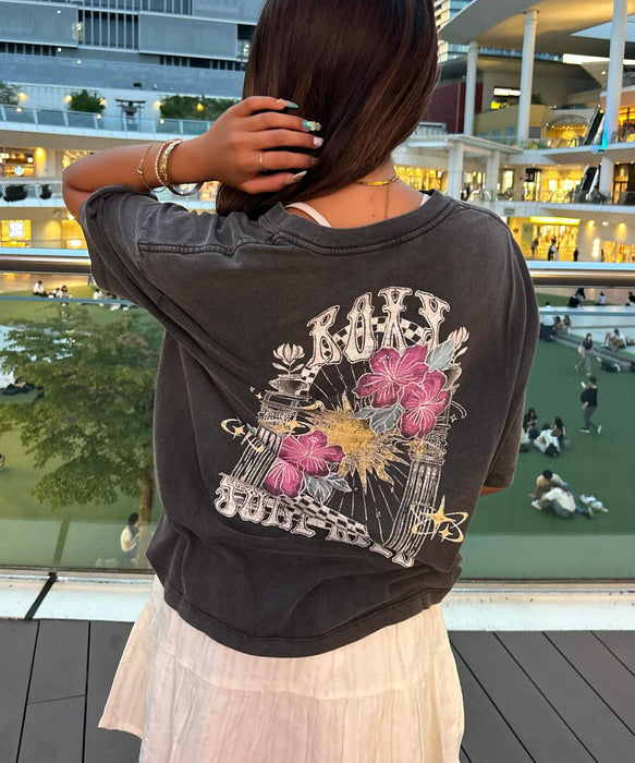 ROXY TALLOVERSIZE WASHED ウォッシュ加工 Tシャツ 半袖 【2026年秋冬モデル】