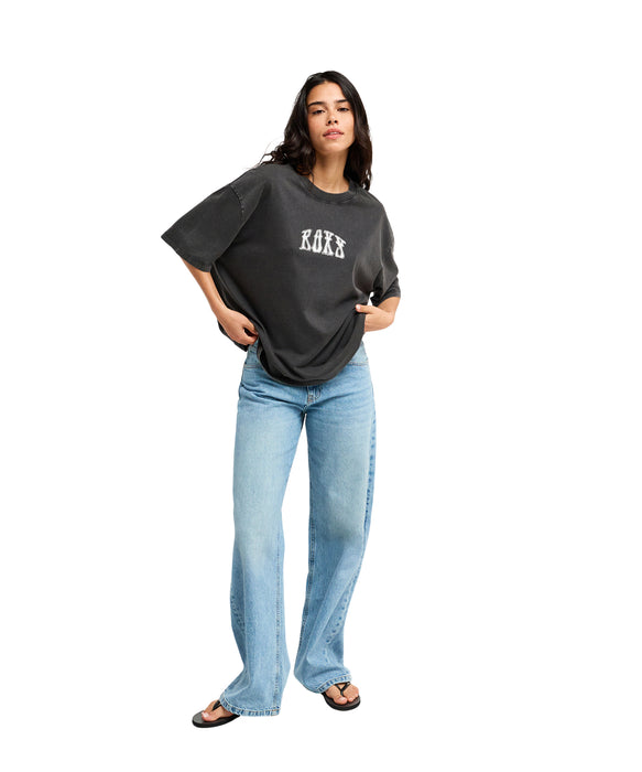 ROXY TALLOVERSIZE WASHED ウォッシュ加工 Tシャツ 半袖 【2026年秋冬モデル】