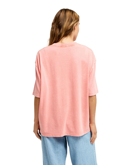 ROXY TALLOVERSIZE WASHED ウォッシュ加工 Tシャツ 半袖 【2026年秋冬モデル】
