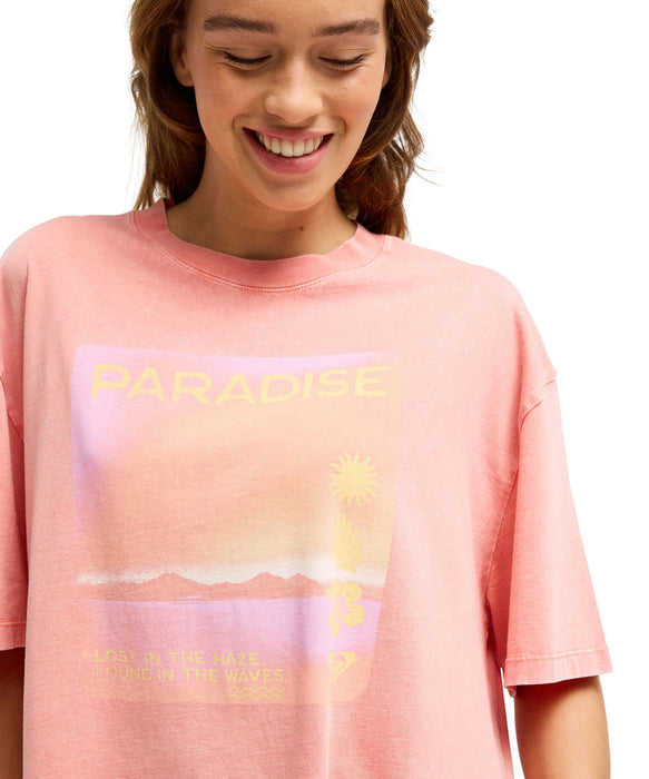ROXY TALLOVERSIZE WASHED ウォッシュ加工 Tシャツ 半袖 【2026年秋冬モデル】