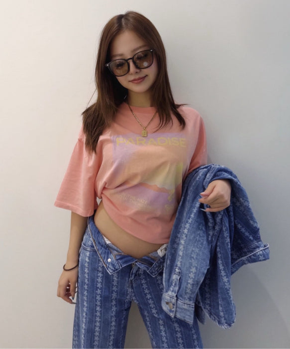 ROXY TALLOVERSIZE WASHED ウォッシュ加工 Tシャツ 半袖 【2026年秋冬モデル】
