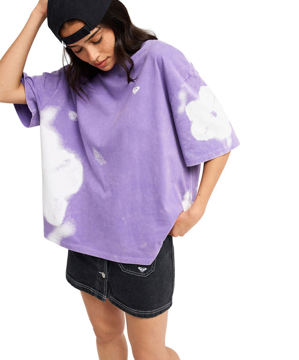 ROXY TALLOVERSIZE WASHED ウォッシュ加工 Tシャツ 半袖 【2026年秋冬モデル】