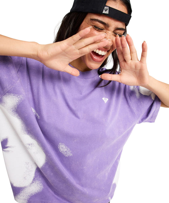 ROXY TALLOVERSIZE WASHED ウォッシュ加工 Tシャツ 半袖 【2026年秋冬モデル】
