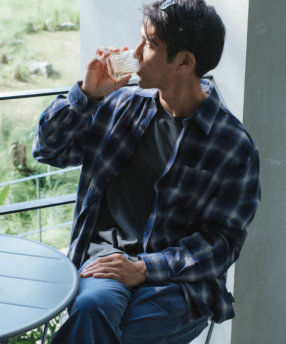 REEF メンズ OMBRE CHECK SHIRTS オンブレチェック長袖シャツ 【2026年秋冬モデル】