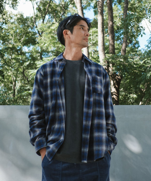 REEF メンズ OMBRE CHECK SHIRTS オンブレチェック長袖シャツ 【2026年秋冬モデル】
