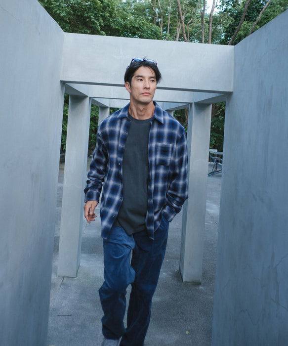 REEF メンズ OMBRE CHECK SHIRTS オンブレチェック長袖シャツ 【2026年秋冬モデル】