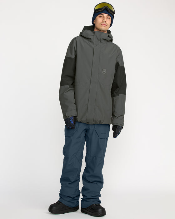 VOLCOM AWAKEN スノーボードジャケット メンズXL 10k防水グレー OUTLET FAMILY SALE】VOLCOM メンズ ANYOX GUIDE GORE PRO SHELL JKT