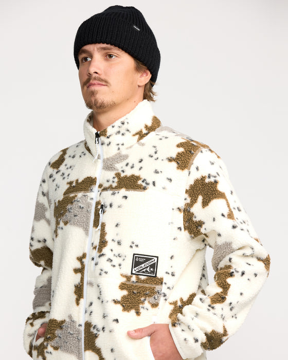 VOLCOM メンズ NELSON SHERPA FULL ZIP ジップアップフリースジャケット