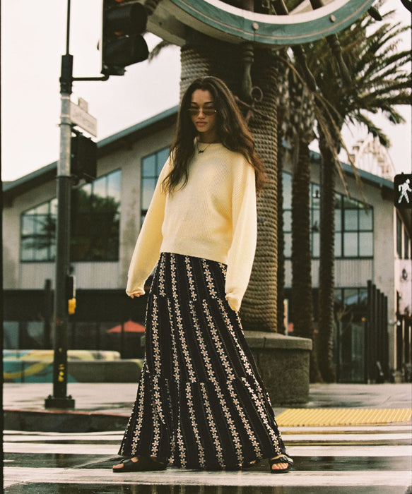 【オンラインストア・直営店限定】ROXY SWEETWATER CREPE MAXI SKIRT 花柄マキシスカート 【2026年秋冬モデル】