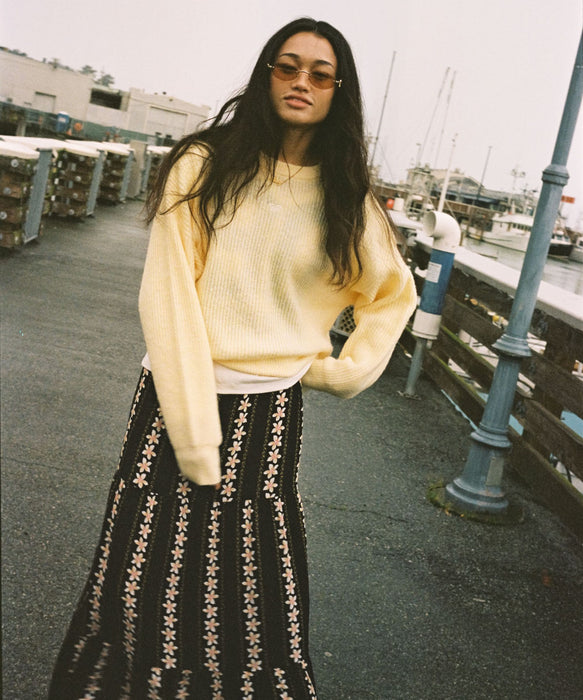 【オンラインストア・直営店限定】ROXY SWEETWATER CREPE MAXI SKIRT 花柄マキシスカート 【2026年秋冬モデル】